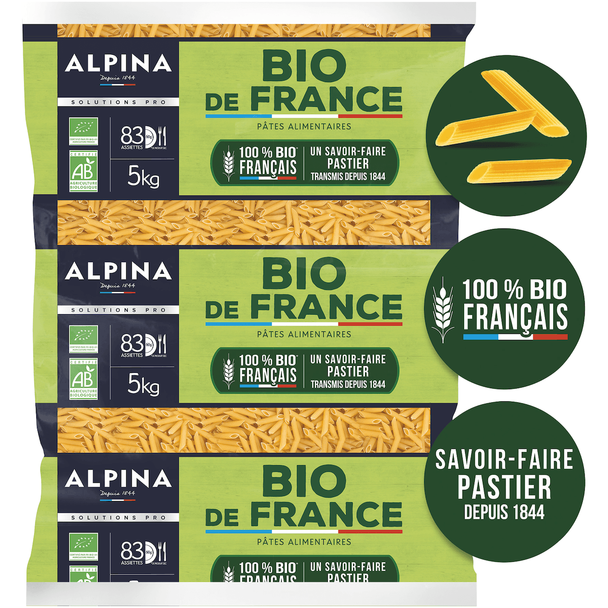 PENNE QS BIO FRANCE - 5KG