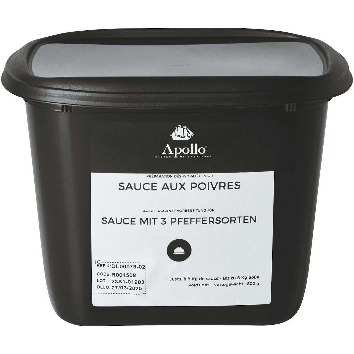 SAUCE AUX 3 POIVRES  - POT 800G