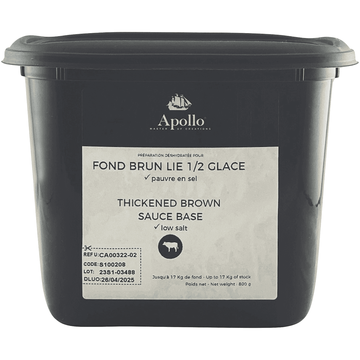 FOND BRUN LIE 1/2 GLACE PS - POT 800G