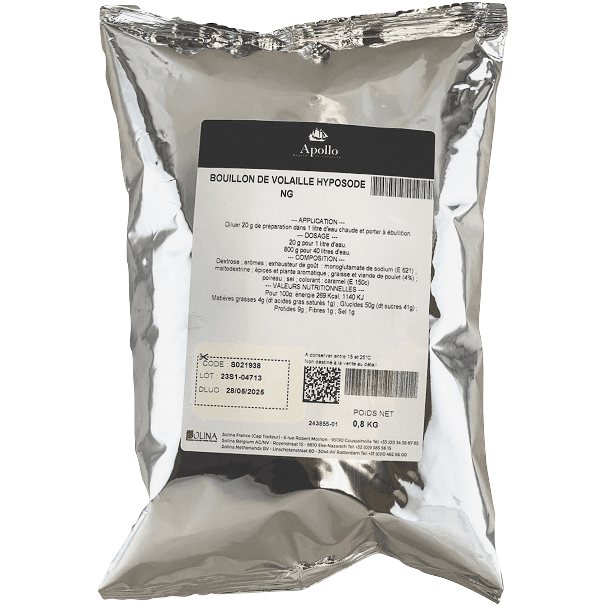 BOUILLON DE VOLAILLE PS NG -POT 800G