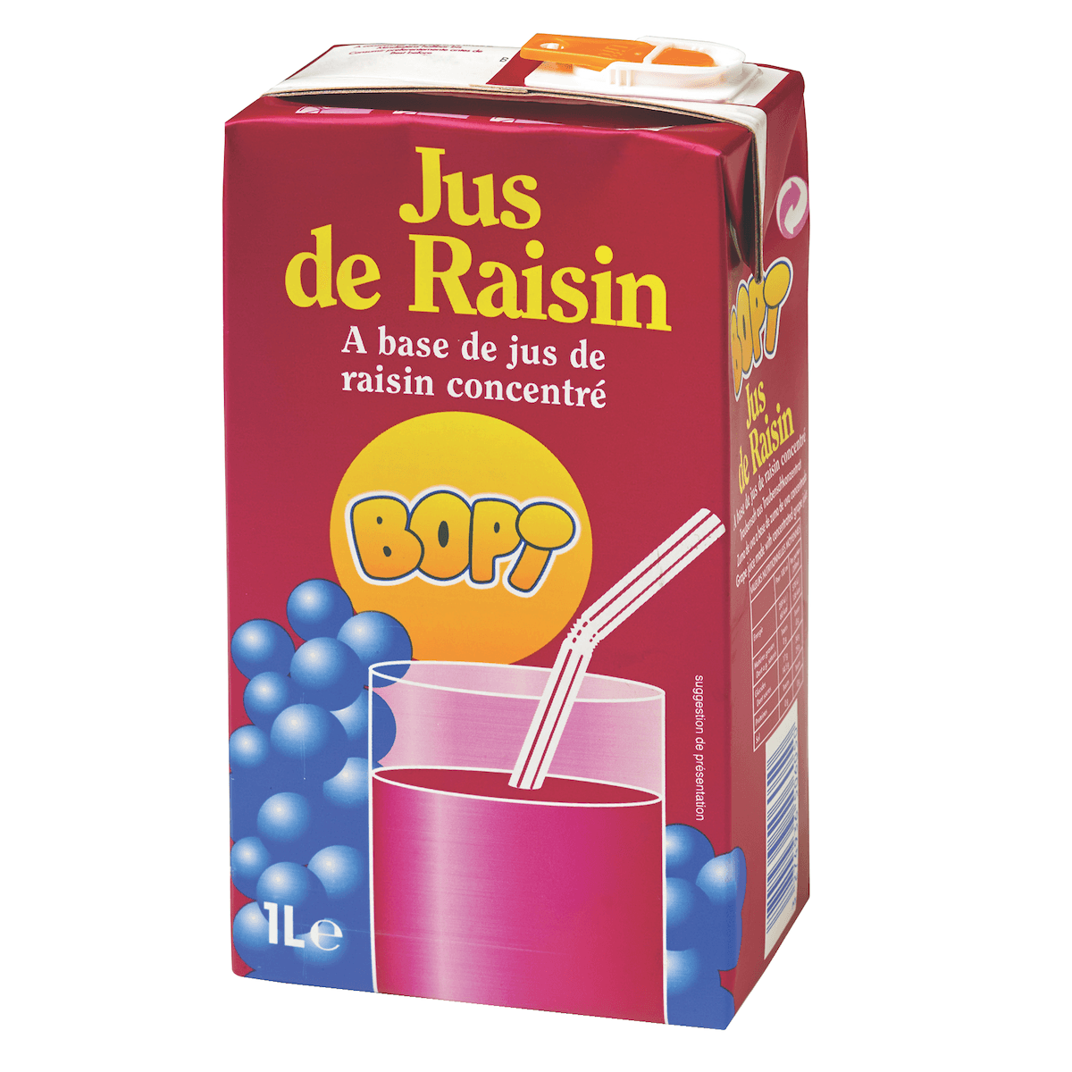 JUS DE RAISIN - BRIK 1 L AVEC BOUCHON