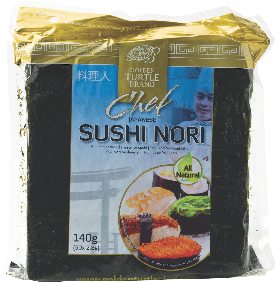 FEUILLES DE NORI SUSHI GTC 19X21CM (50X2.8G)
