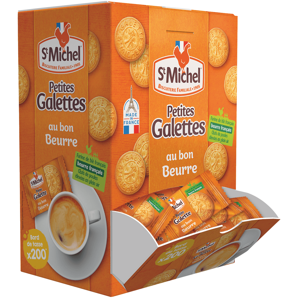 PETITE GALETTE TOUT AU BEURRE - PRESENTOIR DE 200 SACHETS - 700G