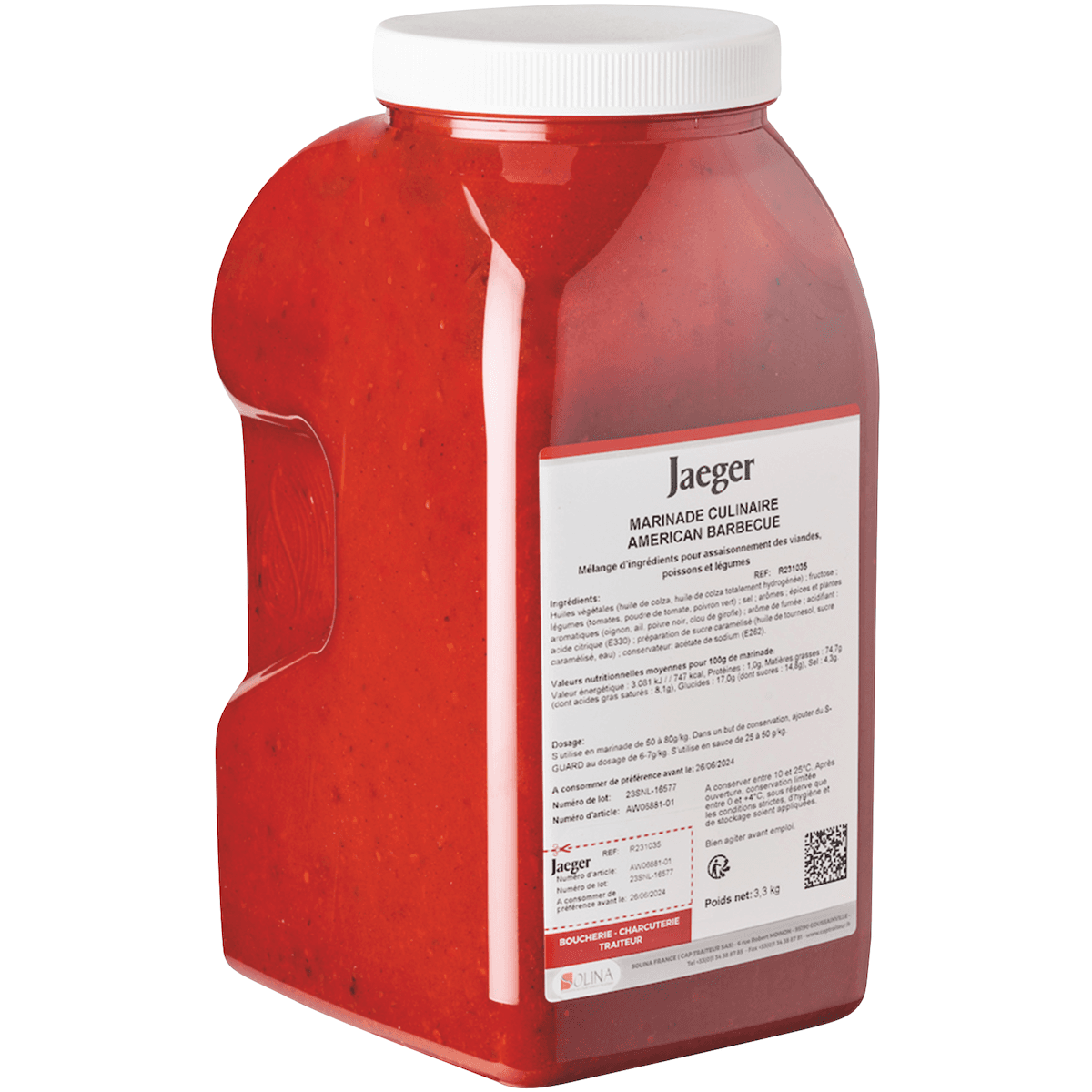 MARINADE AMERICAN BARBECUE BIDON 3,3KG