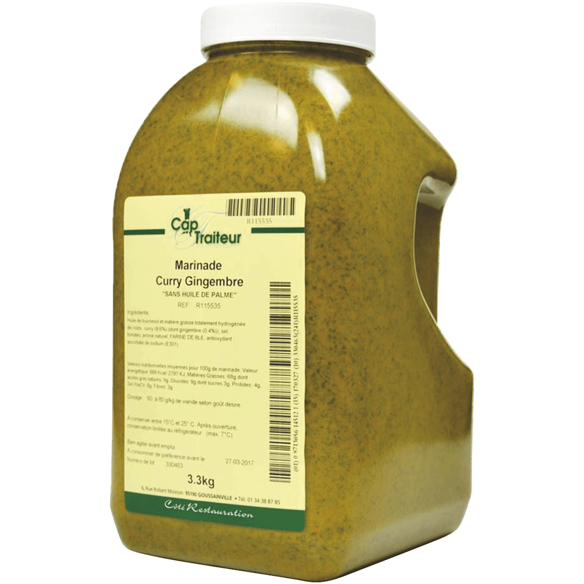 MARINADE CURRY GINGEMBRE BIDON 3,3KG