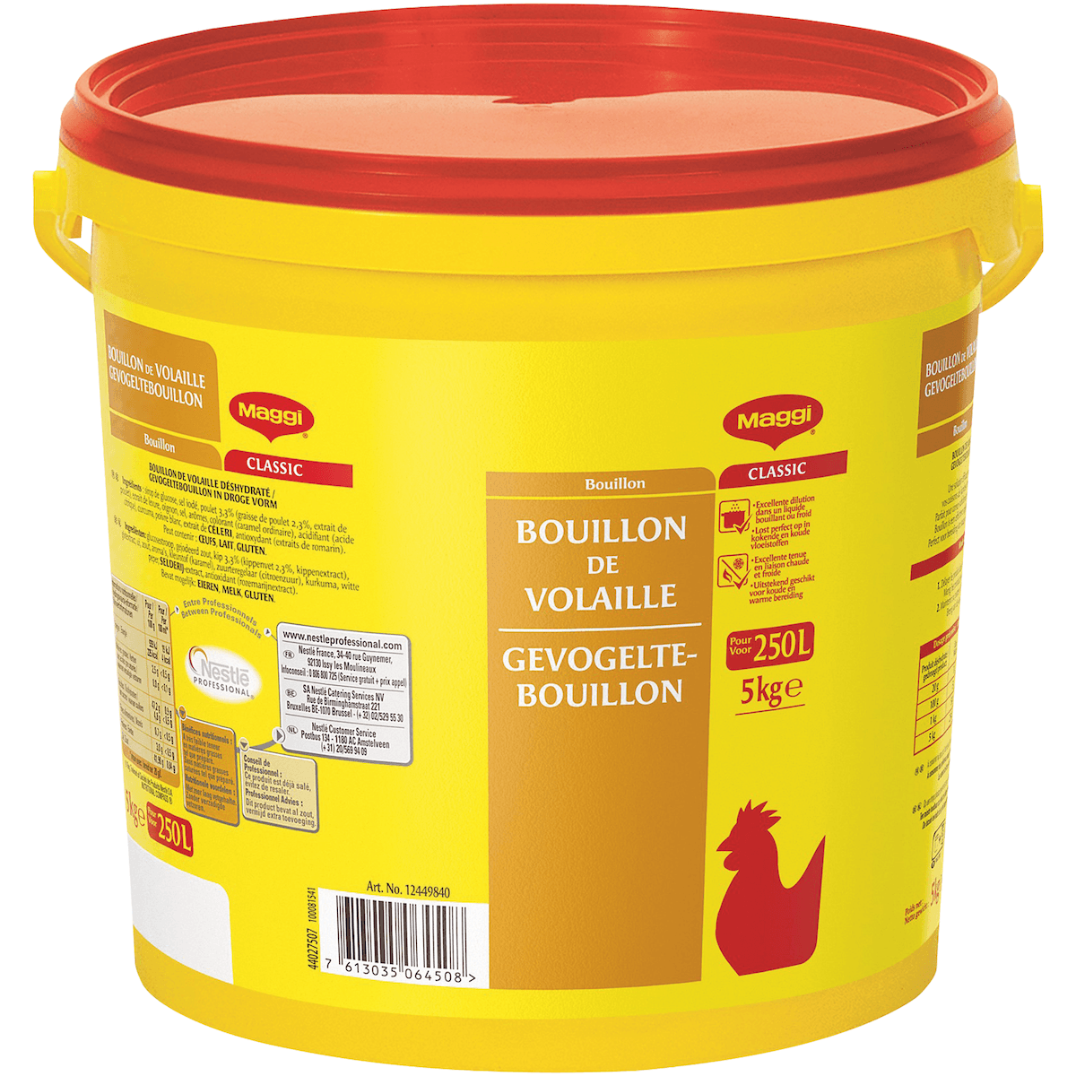 BOUILLON DE VOLAILLE - SEAU DE 5KG POUR 250L