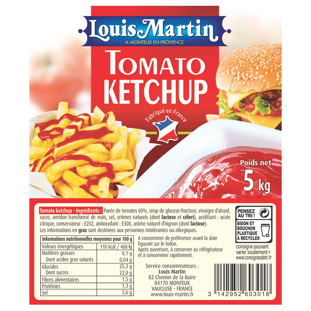 KETCHUP BIDON PLASTIC 5KG