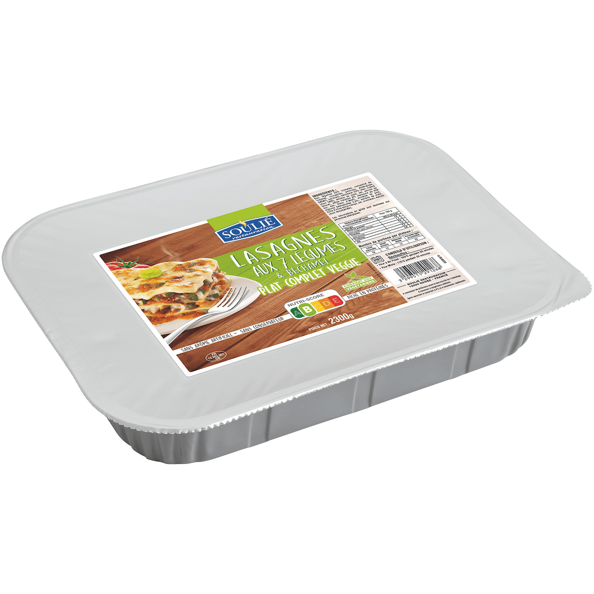LASAGNES 7 LEGUMES-PLATEAU 2,3KG