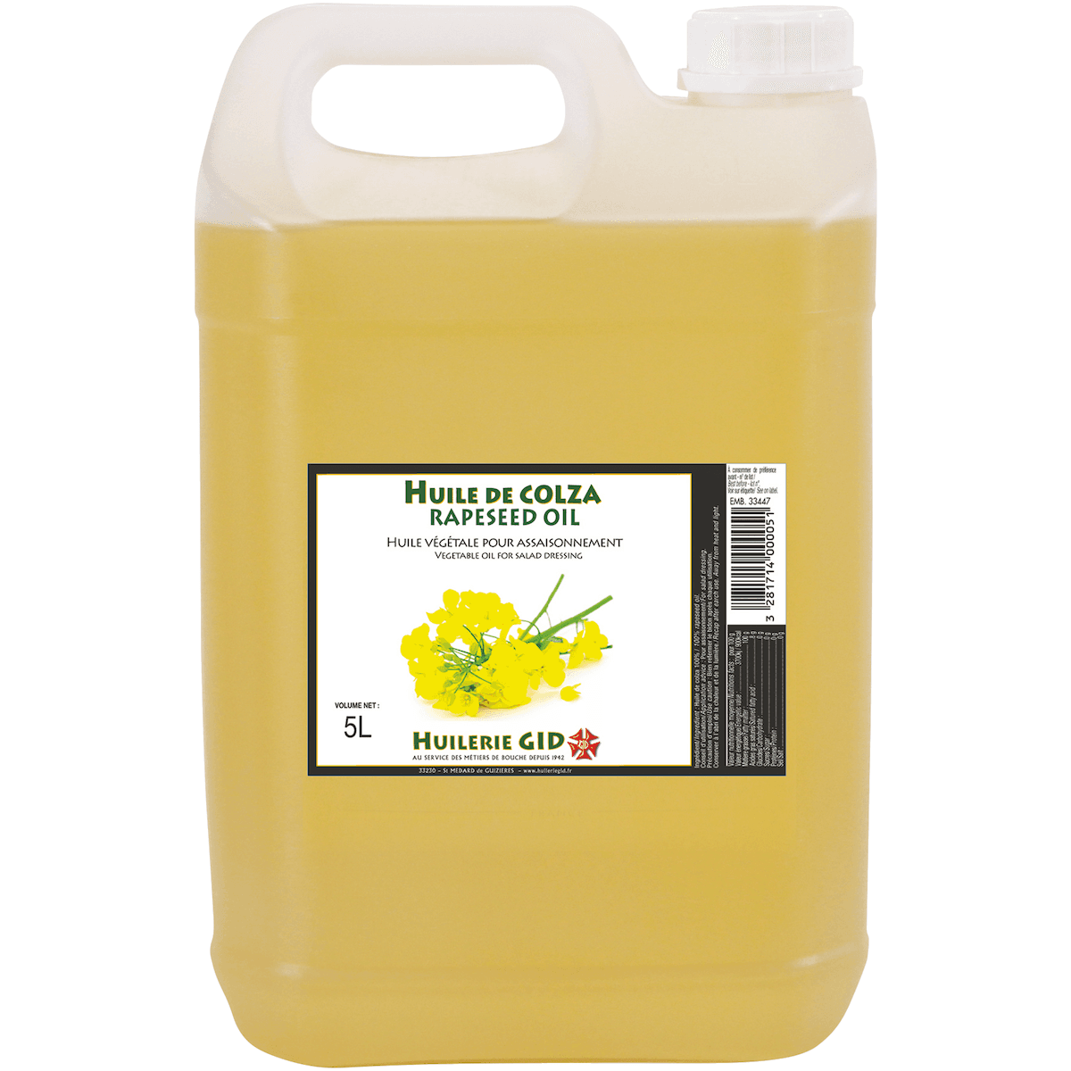 HUILE DE COLZA 5 L