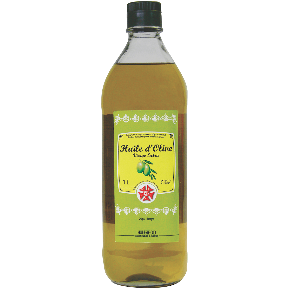 HUILE D'OLIVE VIERGE EXTRA 1 L VERRE