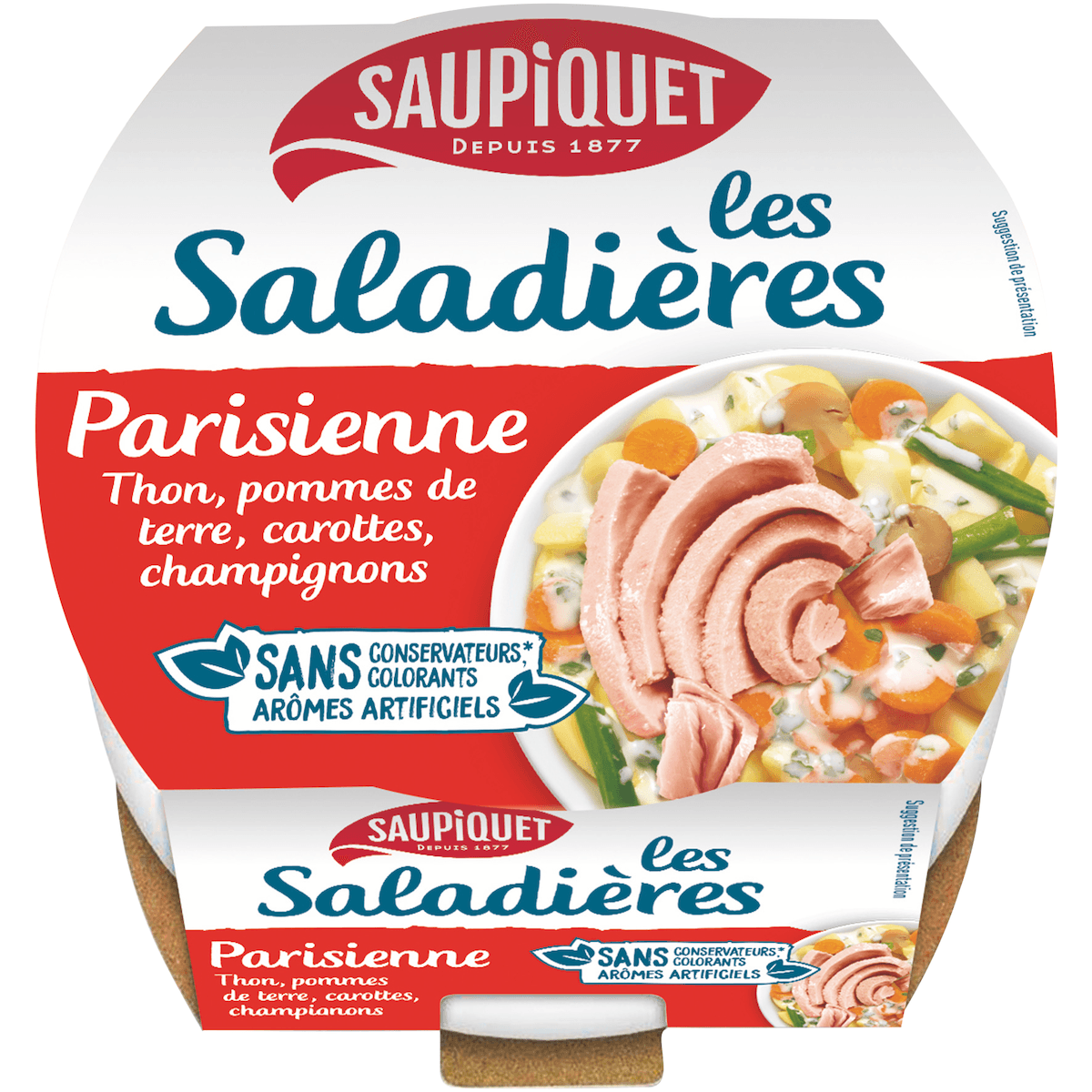 SALADIERE PARISIENNE AU THON BOITE  1/3 - 220G