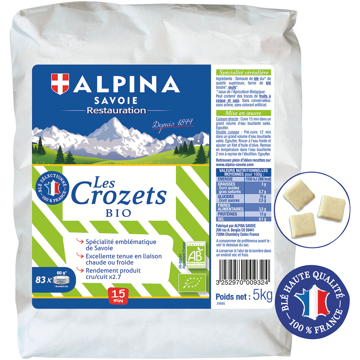 CROZETS BIO FRANCE 5KG
