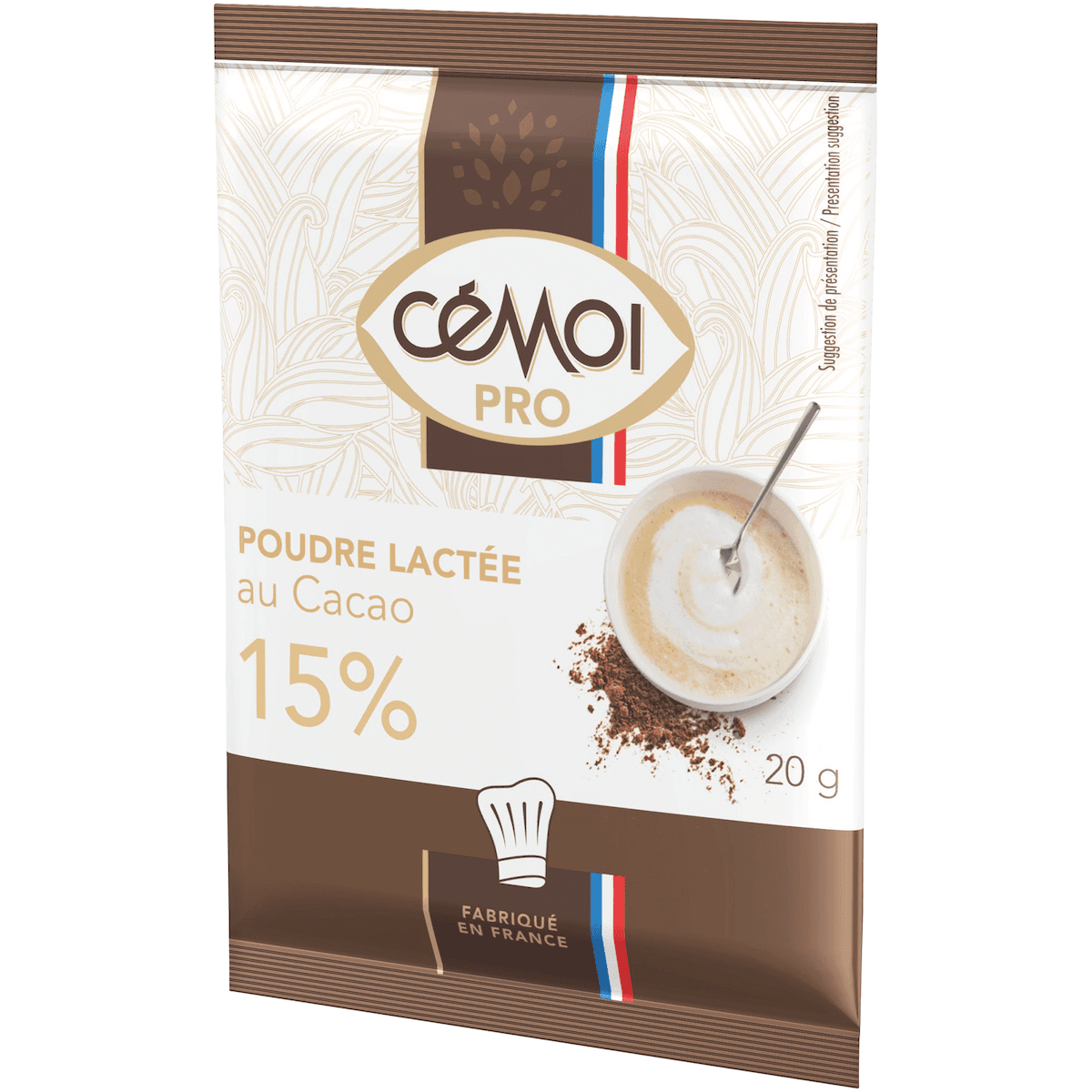 DOSETTE POUDRE 15% - POUDRE LACTEE AU CACAO - 20G