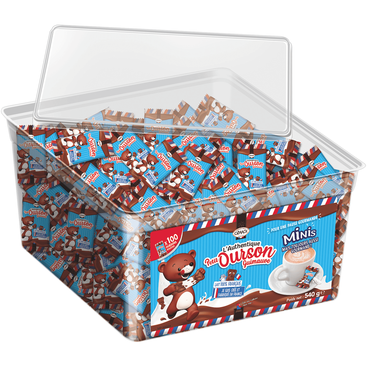 TUBO PETIT OURSON BABIES - GUIMAUVE ET CHOCOLAT AU LAIT - 540G