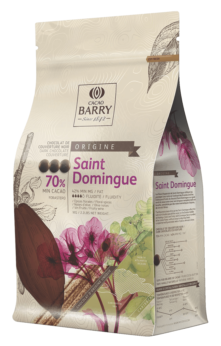 SAINT DOMINGUE (NOIR, CACAO 70%) PISTOLES SAC 1KG