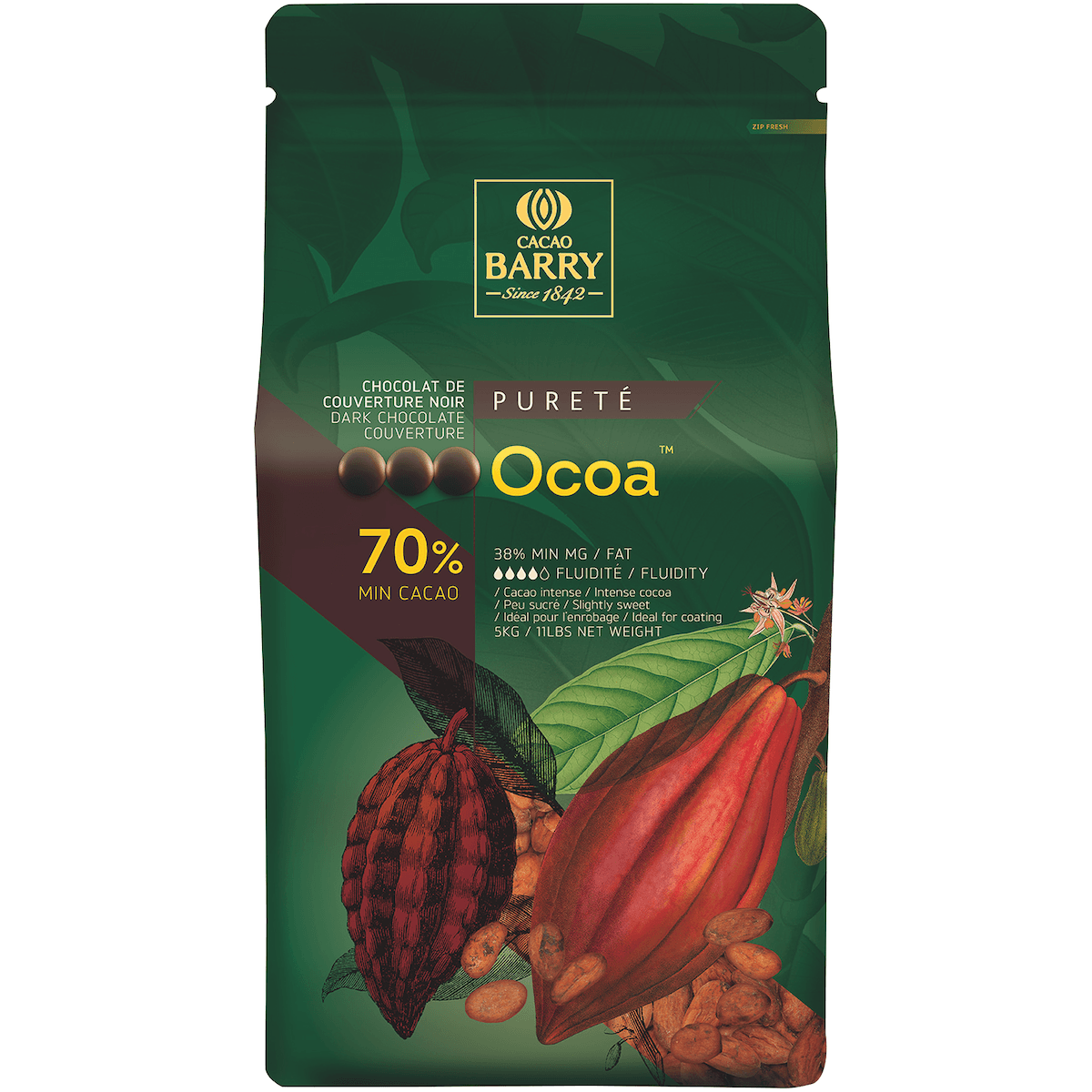 OCOA (CACAO 70 %) PISTOLES SAC 5KG
