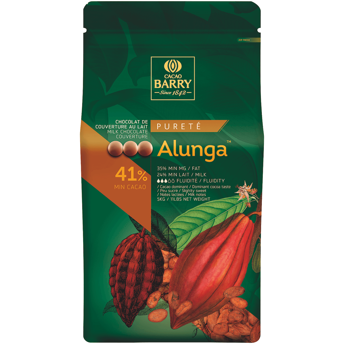 ALUNGA (CACAO 41%) PISTOLES SAC 5KG