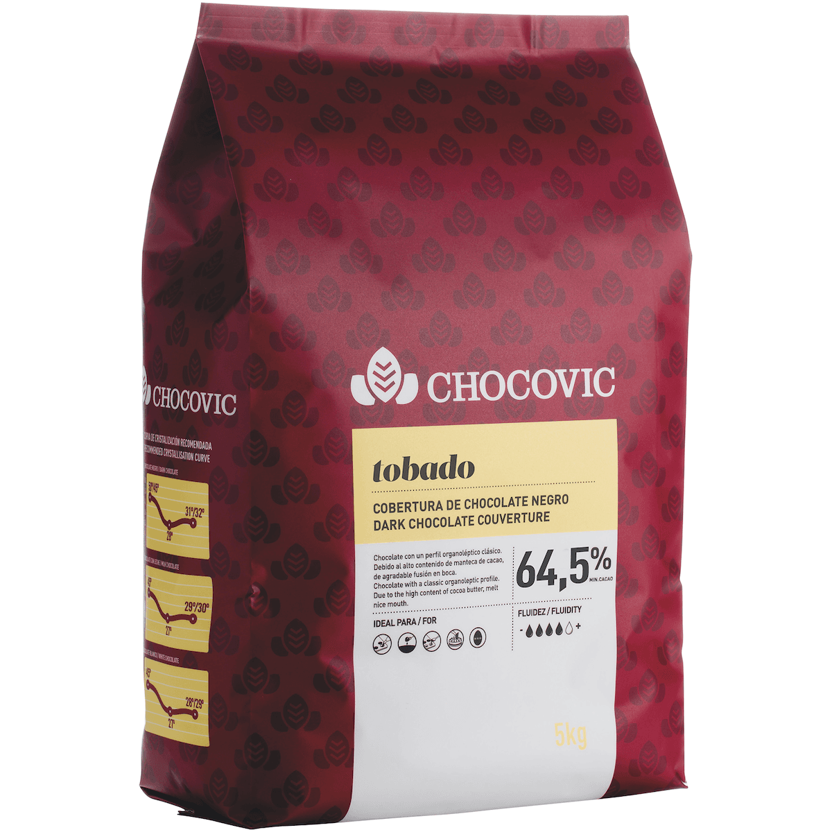 TOBADO (COUV NOIR CACAO 64,5% BEURRE 36,5%) PALETS 5KG