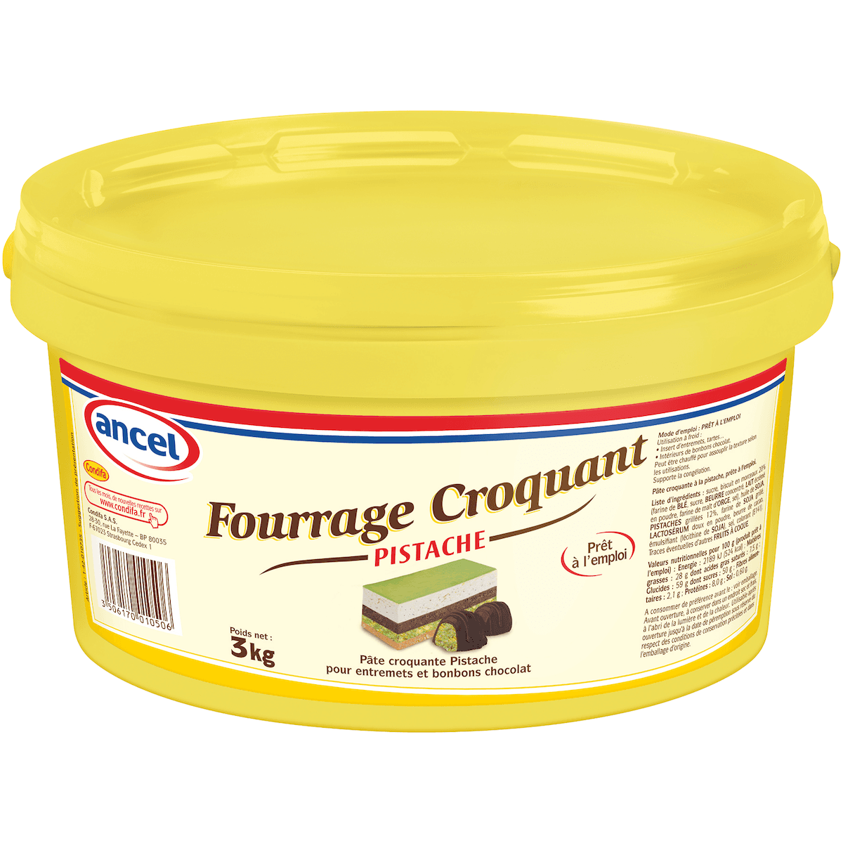 FOURRAGE CROQUANT PISTACHE SEAU  3KG