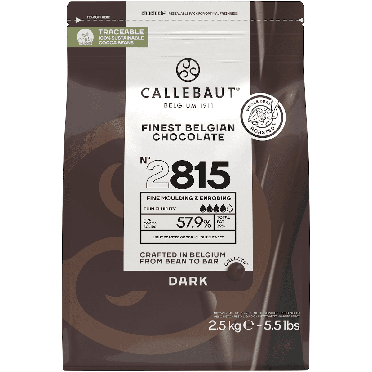 EXCELLENT 57,7% FORT GOUT CACAO ET AMERTUME AGREABLE CALLETS SACHET 2,5KG
