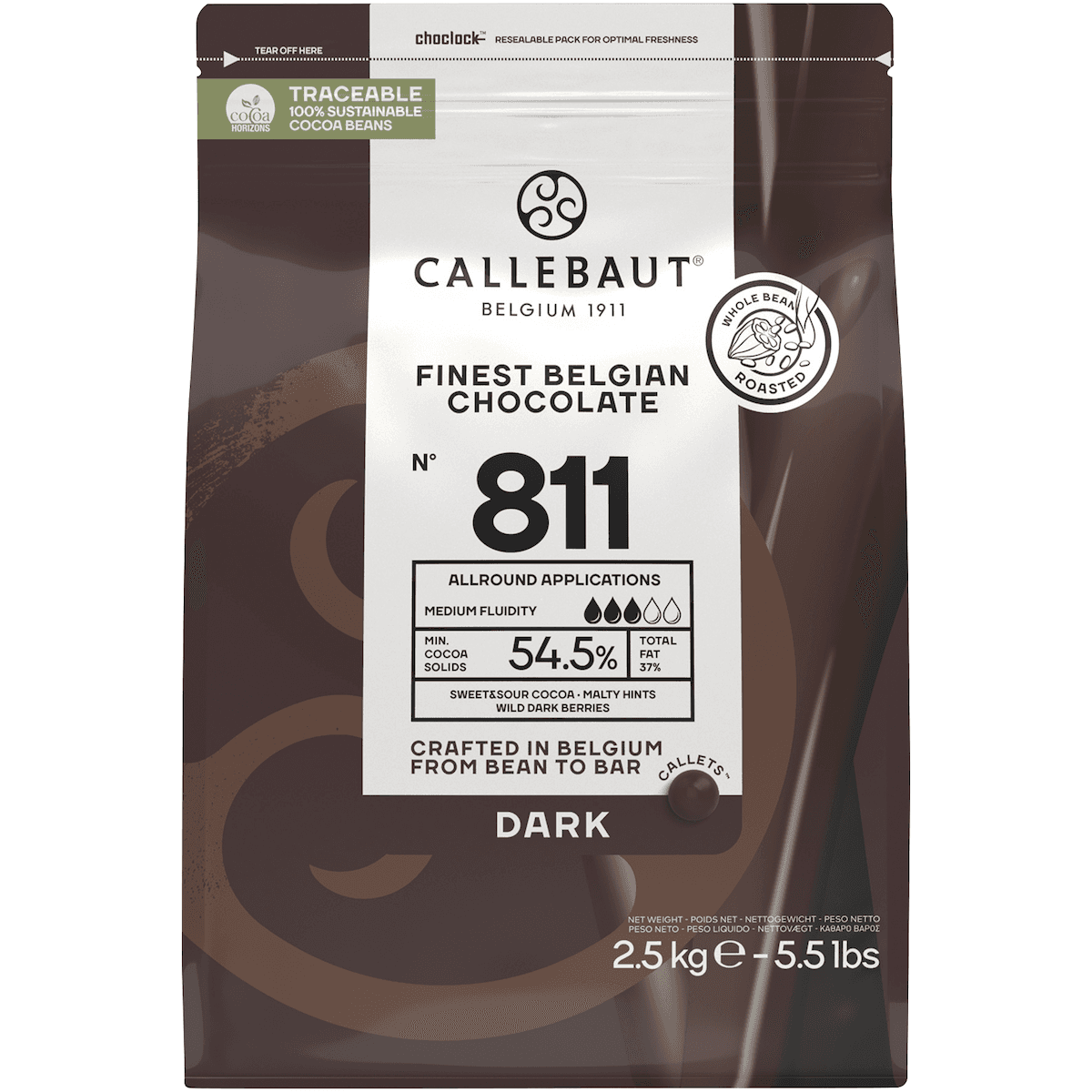 SELECT 54,5% CHOCOLAT SUCRE ET EQUILIBRE TOUCHE DE VANILLE CALLETS SACHET 2,5KG