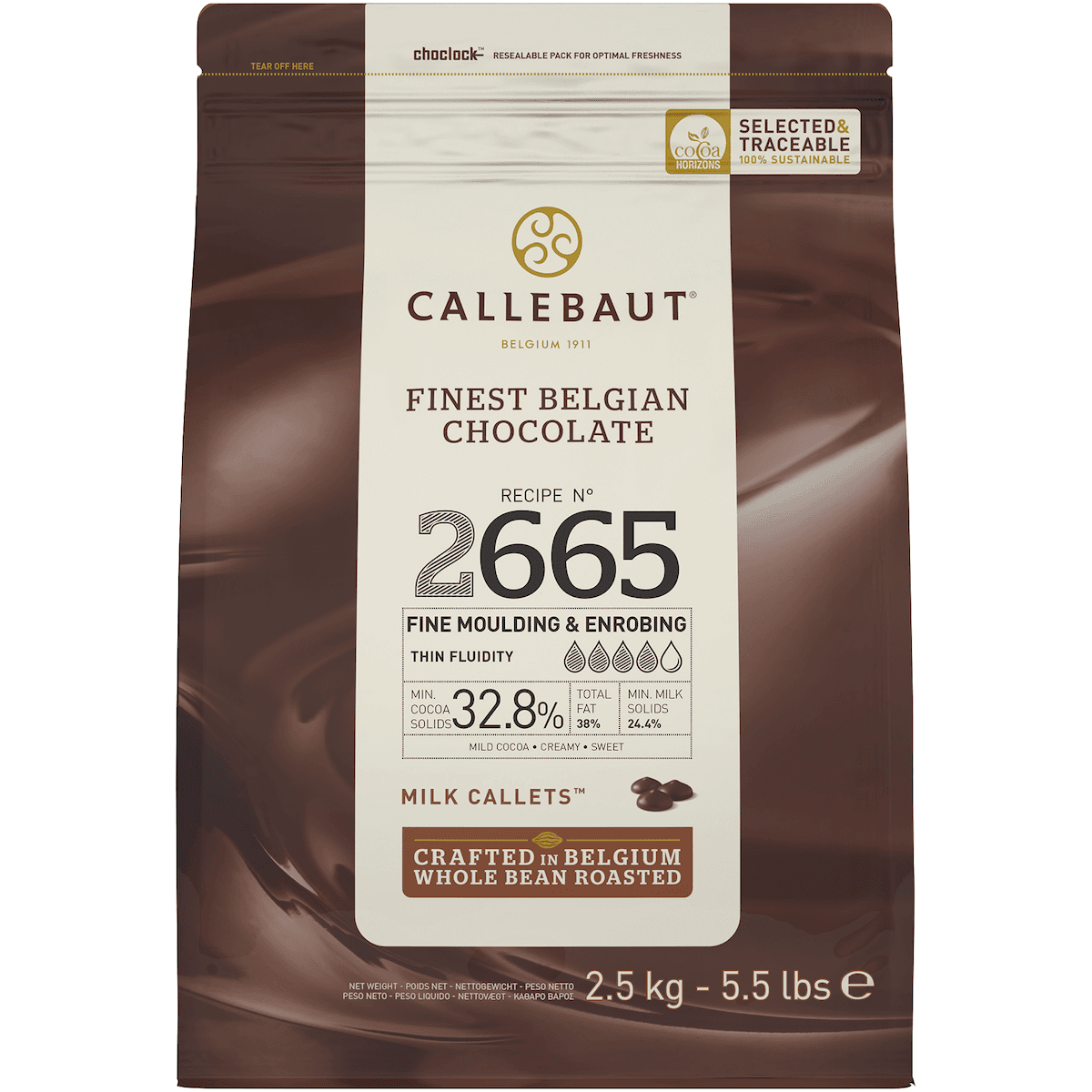 DOUX 32,9% COULEUR CLAIRE, DOUX ET CREMEUX CALLETS SACHET 2,5KG