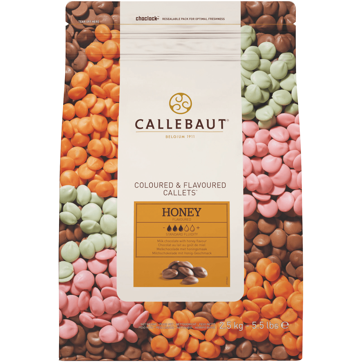 CHOCOLAT AU LAIT AU MIEL VERITABLE CALLETS SACHET 2,5KG