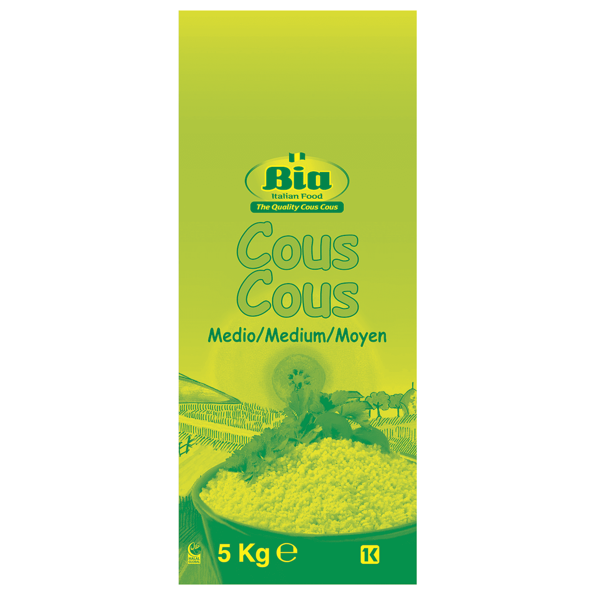 SEMOULE DE COUSCOUS MOYENNE -FINE BIO - SAC 5 KG