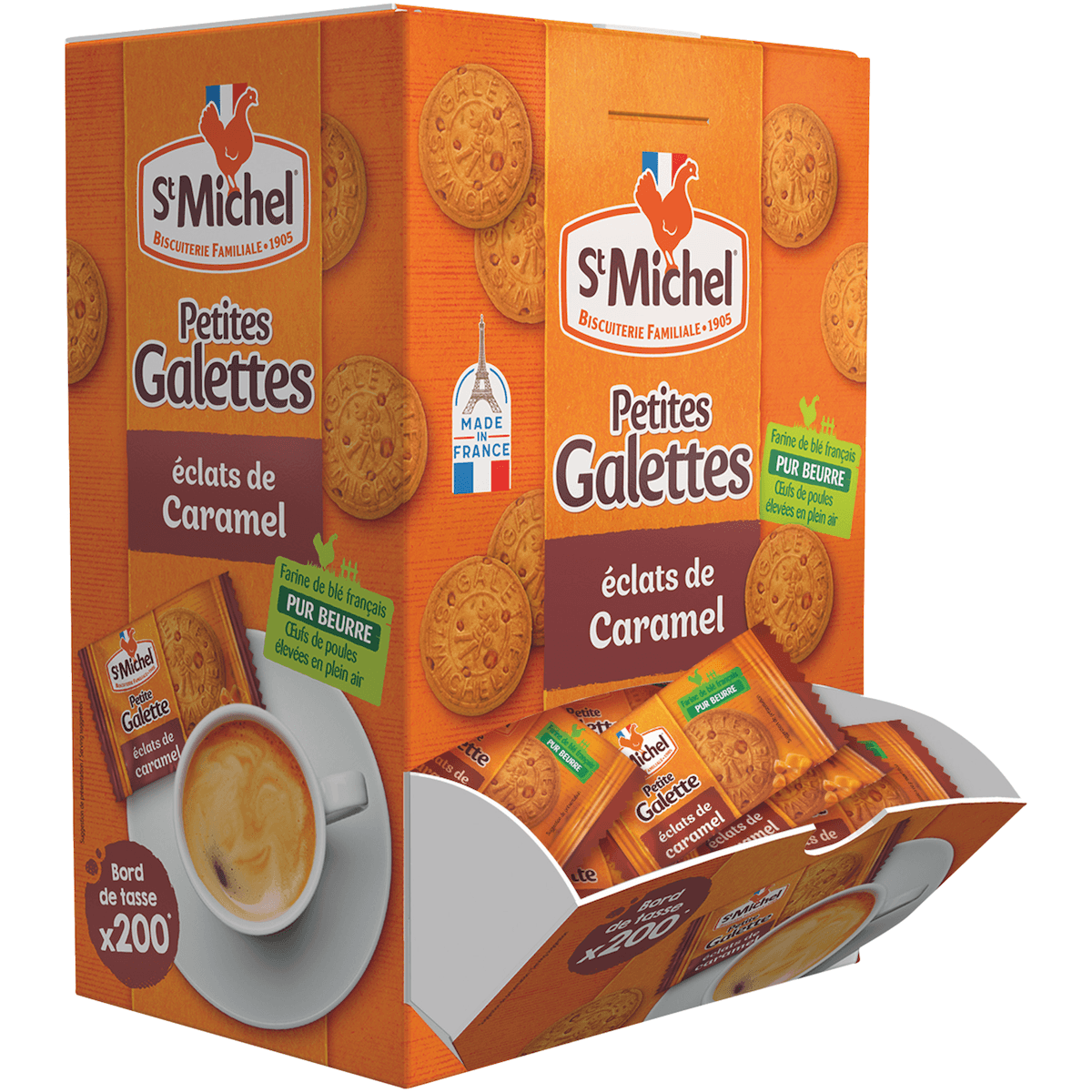 PETITE GALETTE CARAMEL - PRESENTOIR DE 200 SACHETS - 700G
