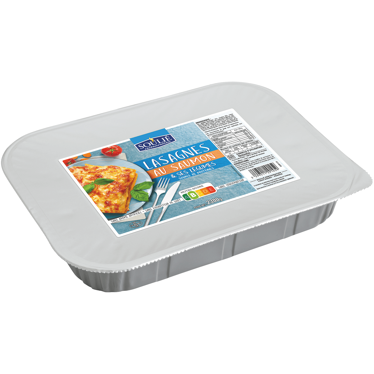 LASAGNES AU SAUMON ET SES LEGUMES 2,3KG