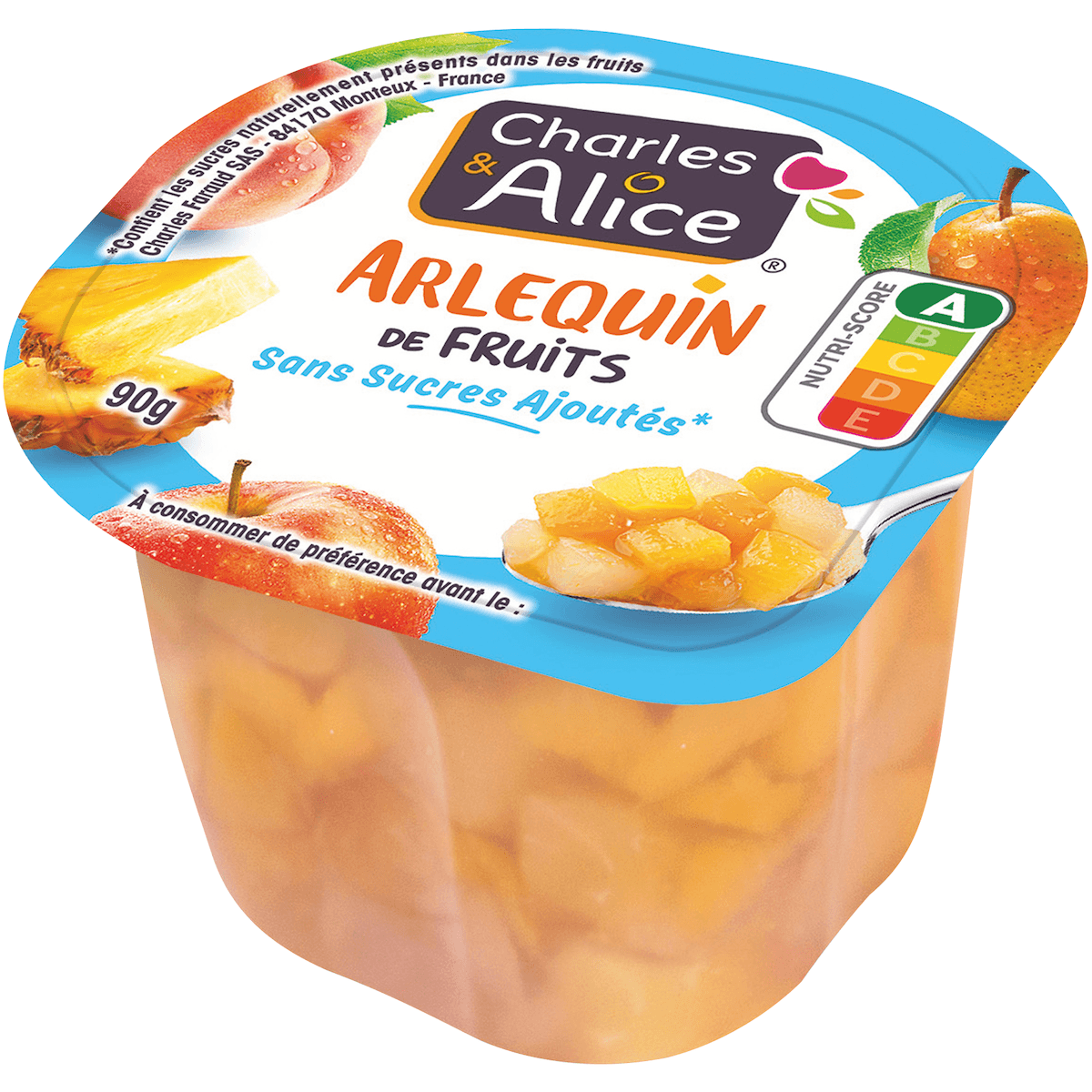 ARLEQUIN DE FRUITS SSA - COUPELLE PLASTIQUE 90G