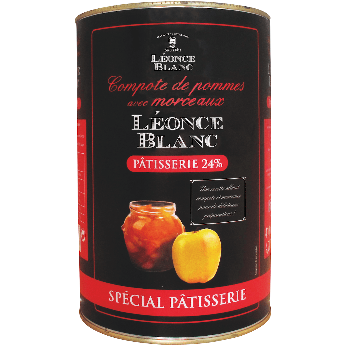 COMPOTE POMME PATISSIERE 24 % AVEC MORCEAUX - BTE 5/1