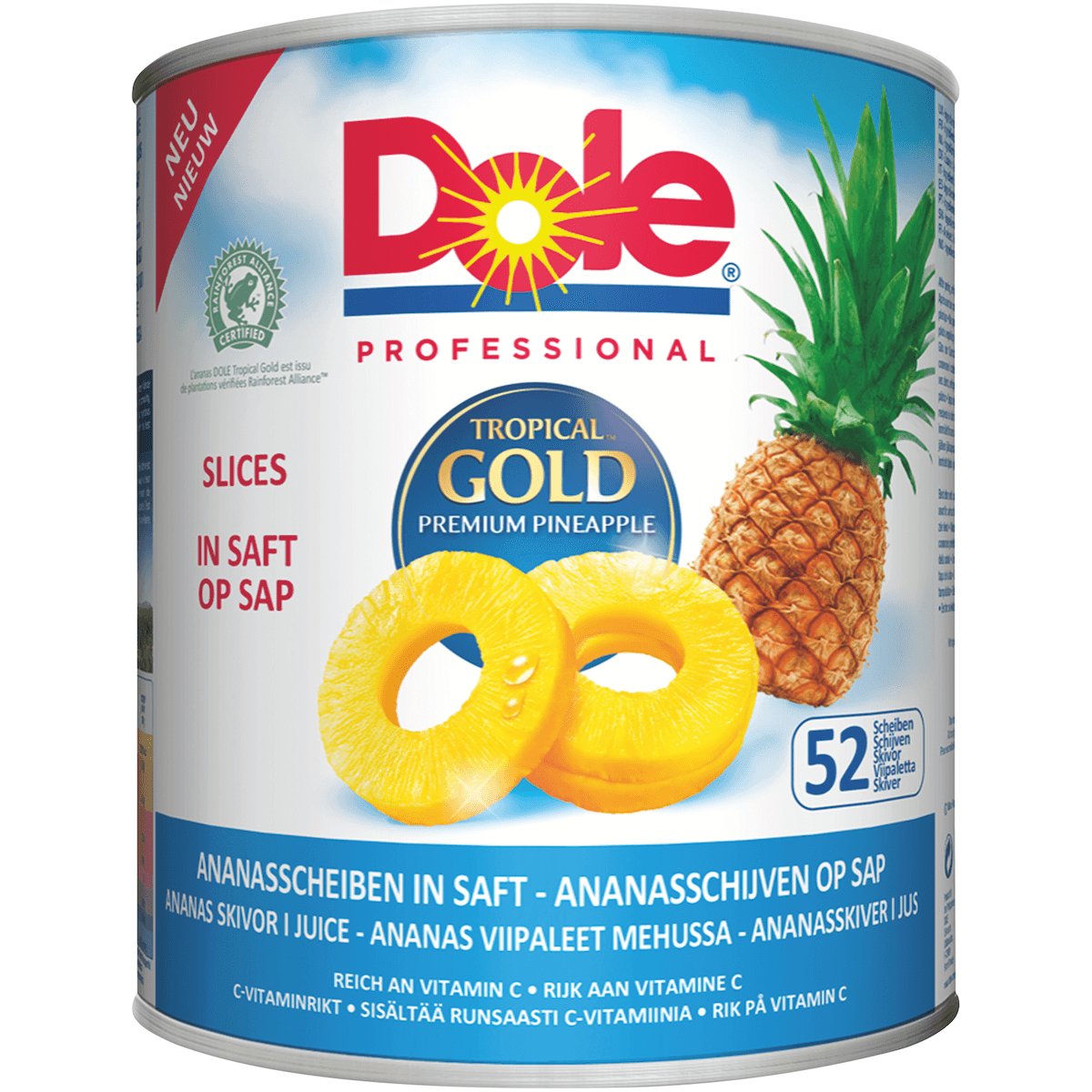 ANANAS TROPICAL GOLD 52 TRANCHES AU JUS BOITE A10