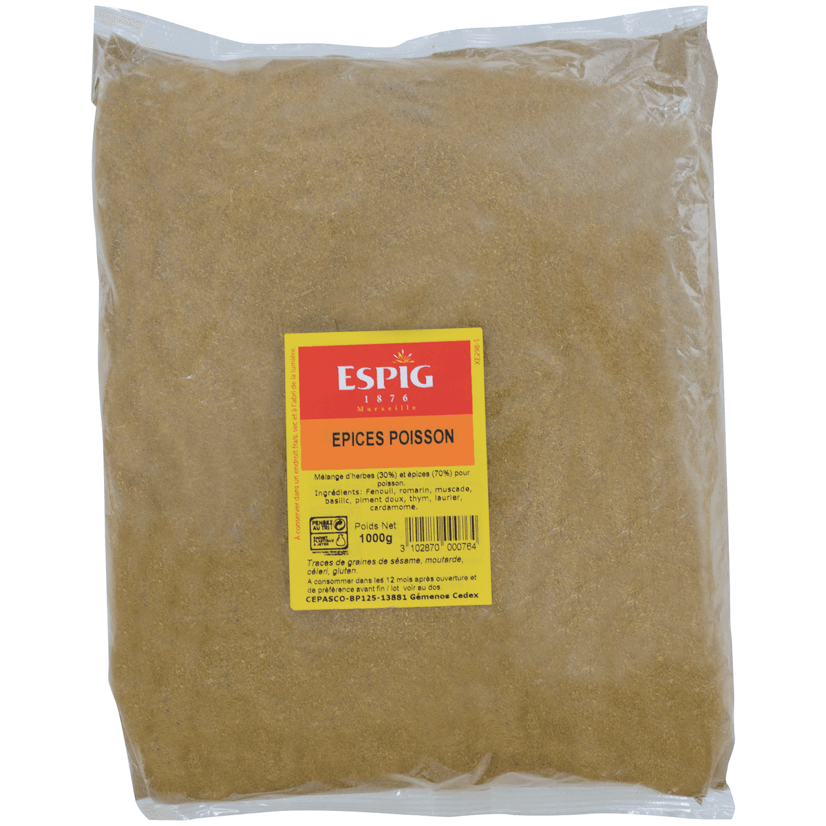 EPICES POISSON - SANS SEL AJOUTE - 1KG