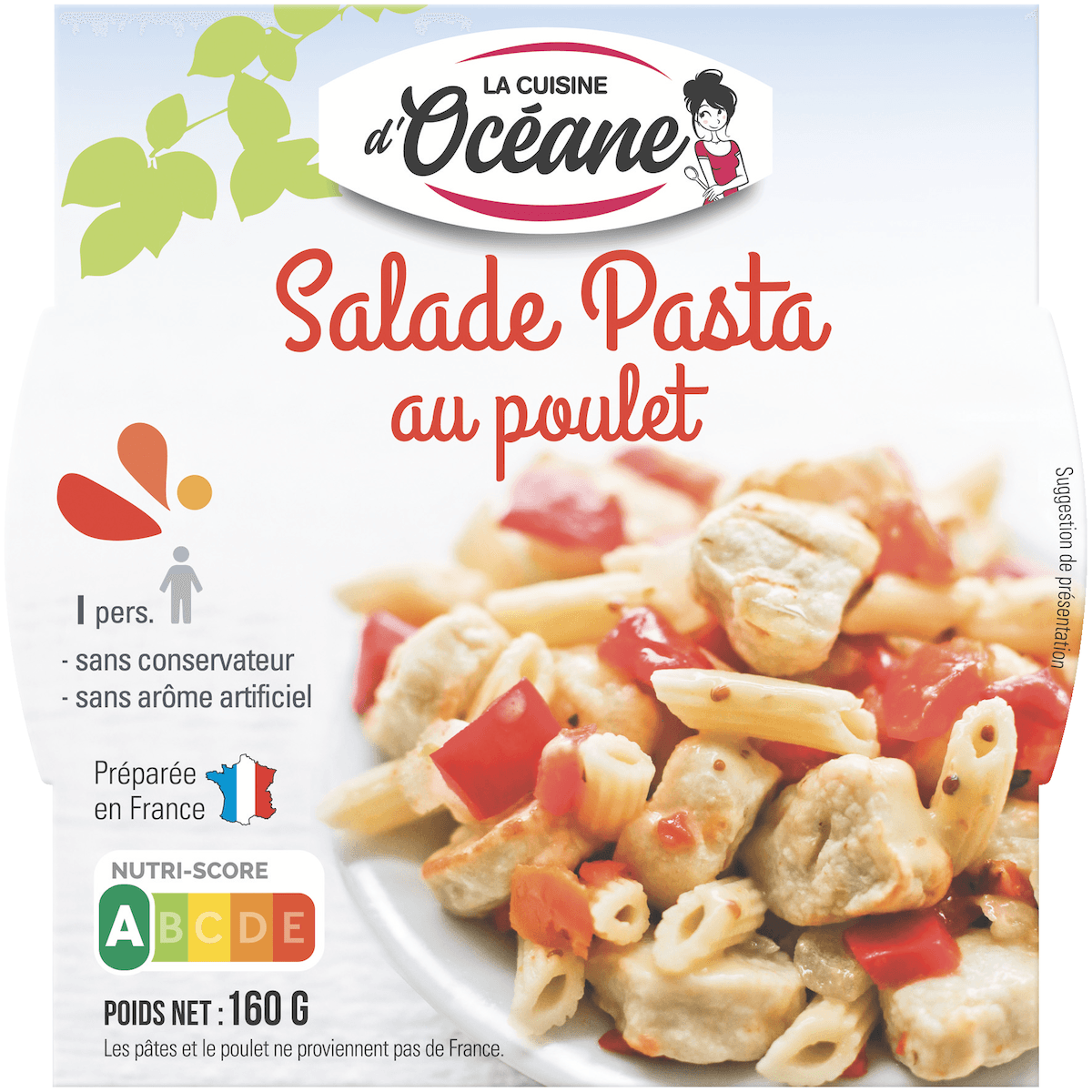 SALADE POULET ZESTE DE CITRON - POT PLASTIQUE DE 220G