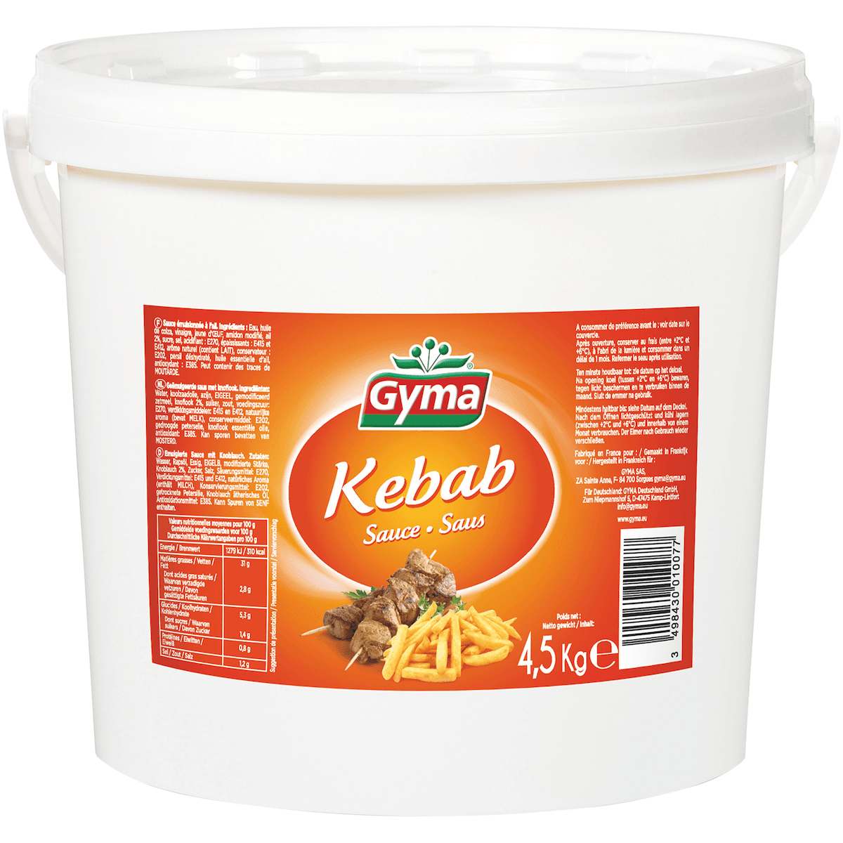SAUCE KEBAB SEAU 5 LITRES
