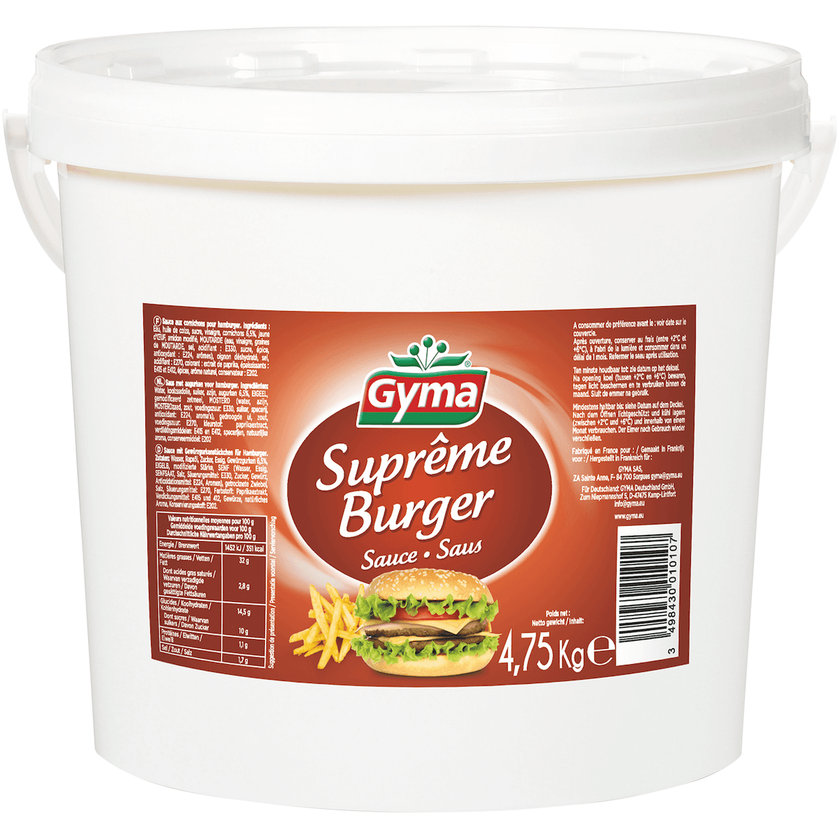 SAUCE SUPREME BURGER SEAU 5 LITRES