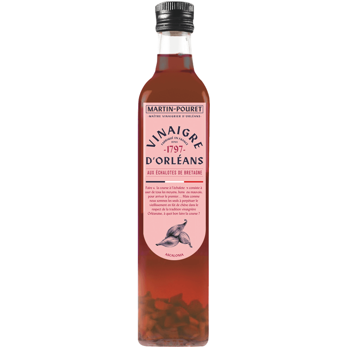 VINAIGRE D ORLEANS DE VIN ROUGE AUX ECHALOTES DE BRETAGNE - 50CL
