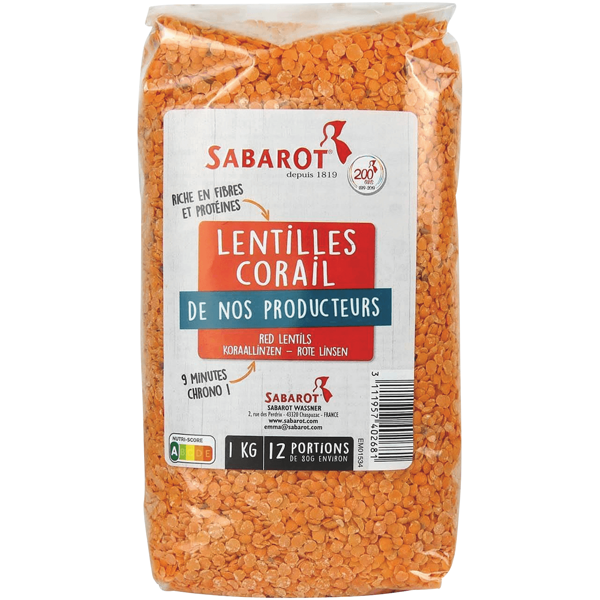 LENTILLES CORAIL - 1KG