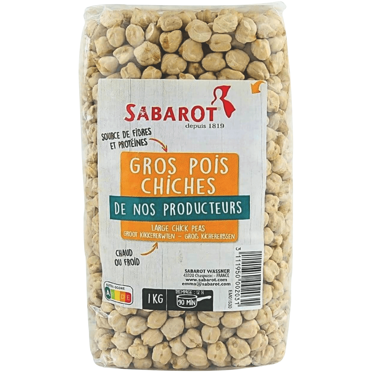 POIS CHICHES COUSCOUS GROS - 1KG