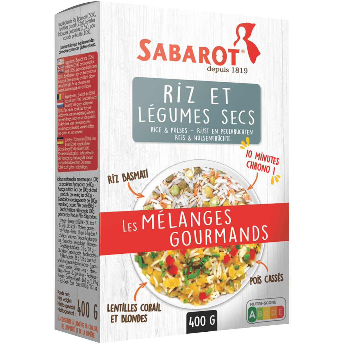 RIZ BASMATI ET LEGUMES SECS - 400G