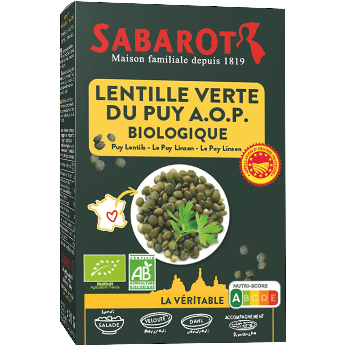 LENTILLES DU PUY AOP BIO - 500G