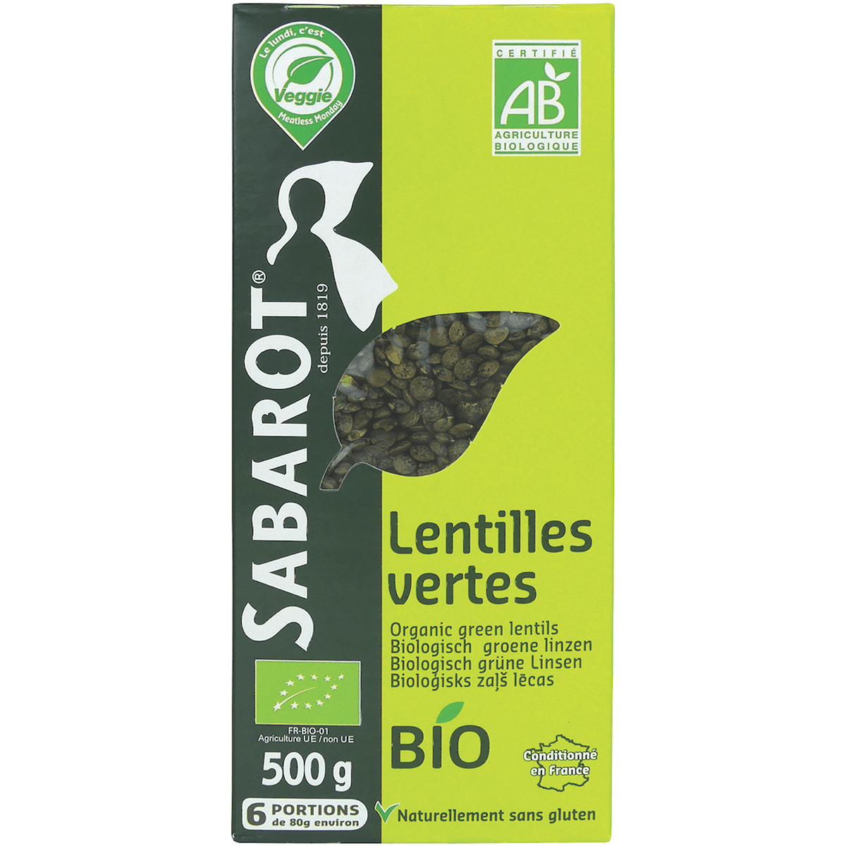 LENTILLES VERTES BIO - 500G