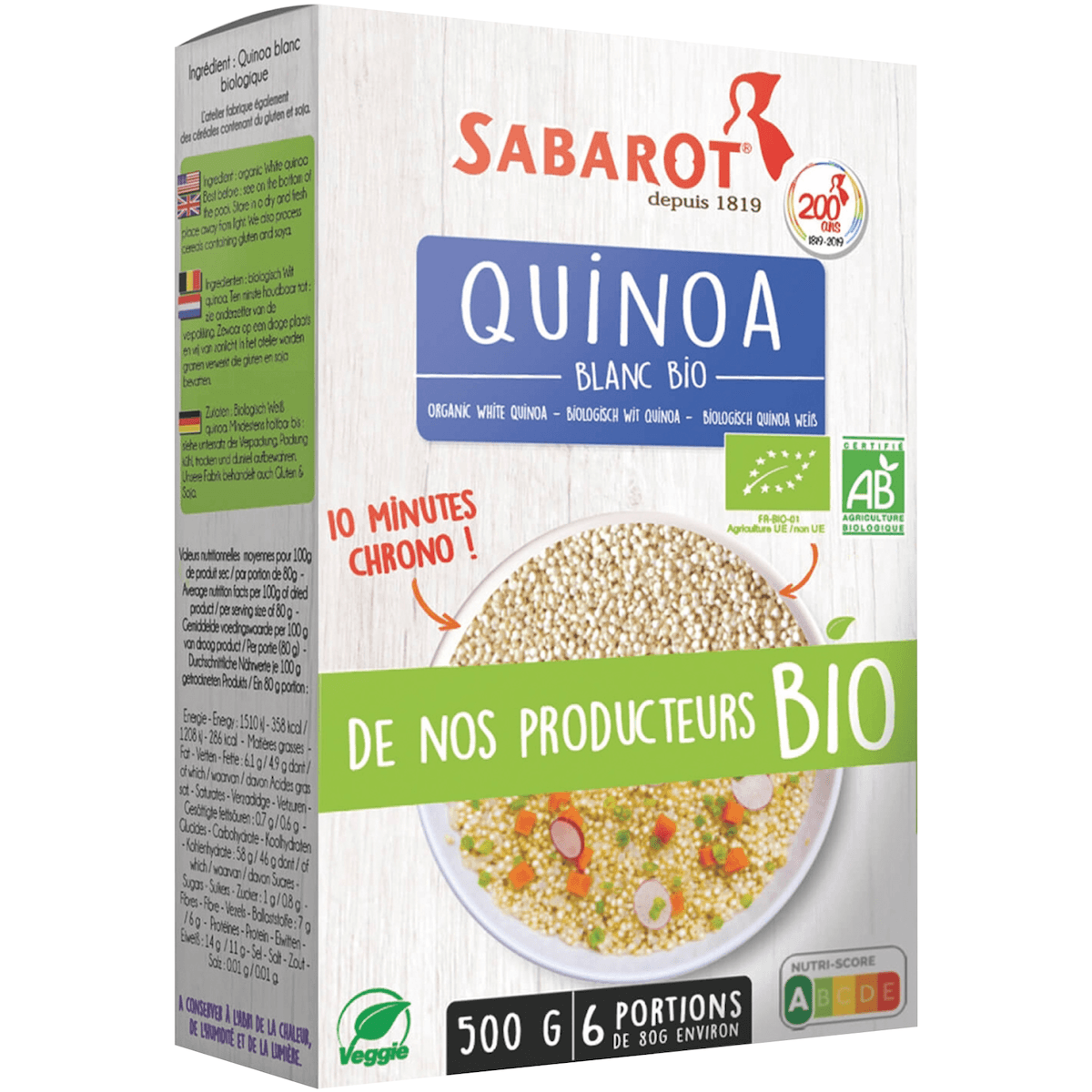 QUINOA BLANC BIO - 500G