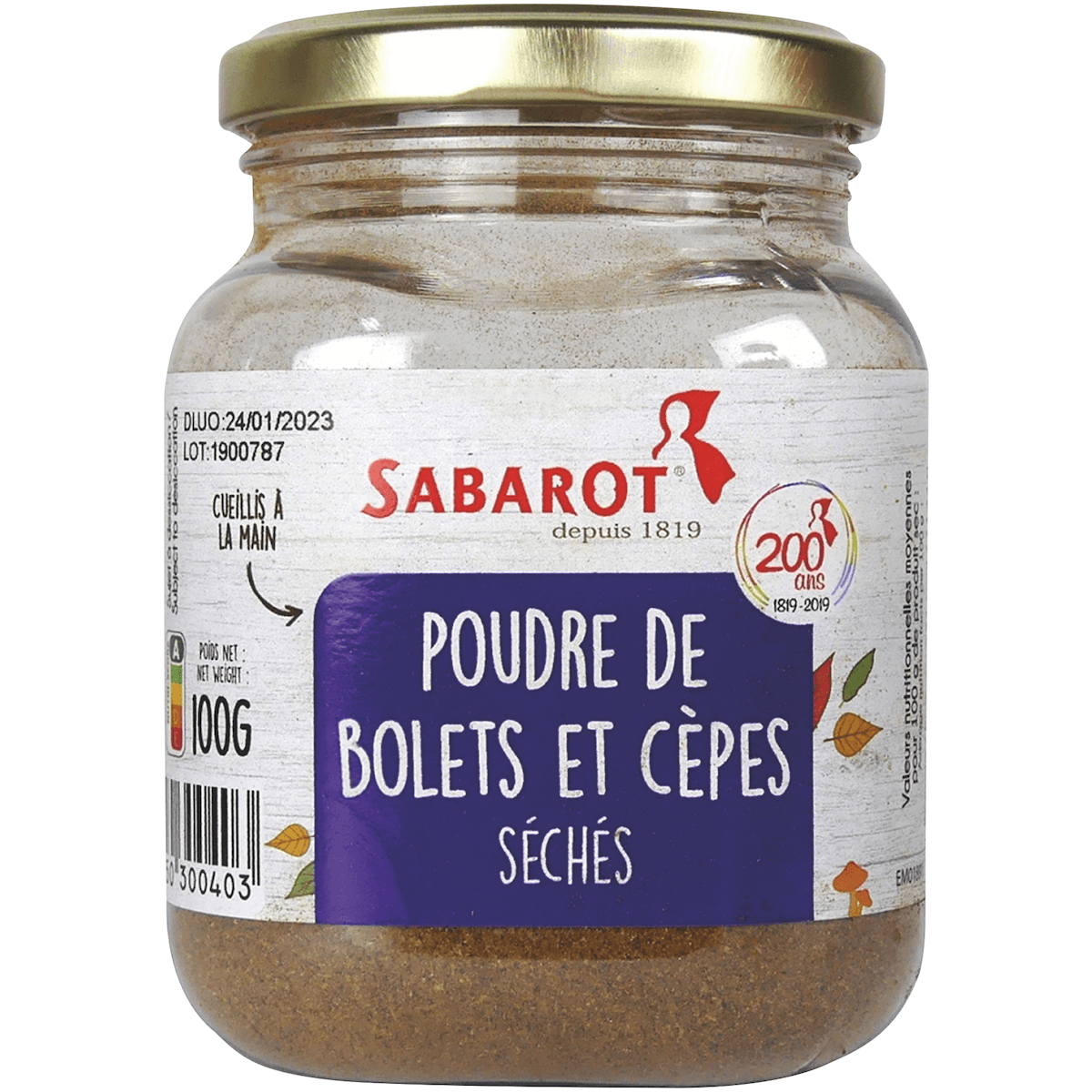 BOLETS ET CEPES POUDRE PET 100G