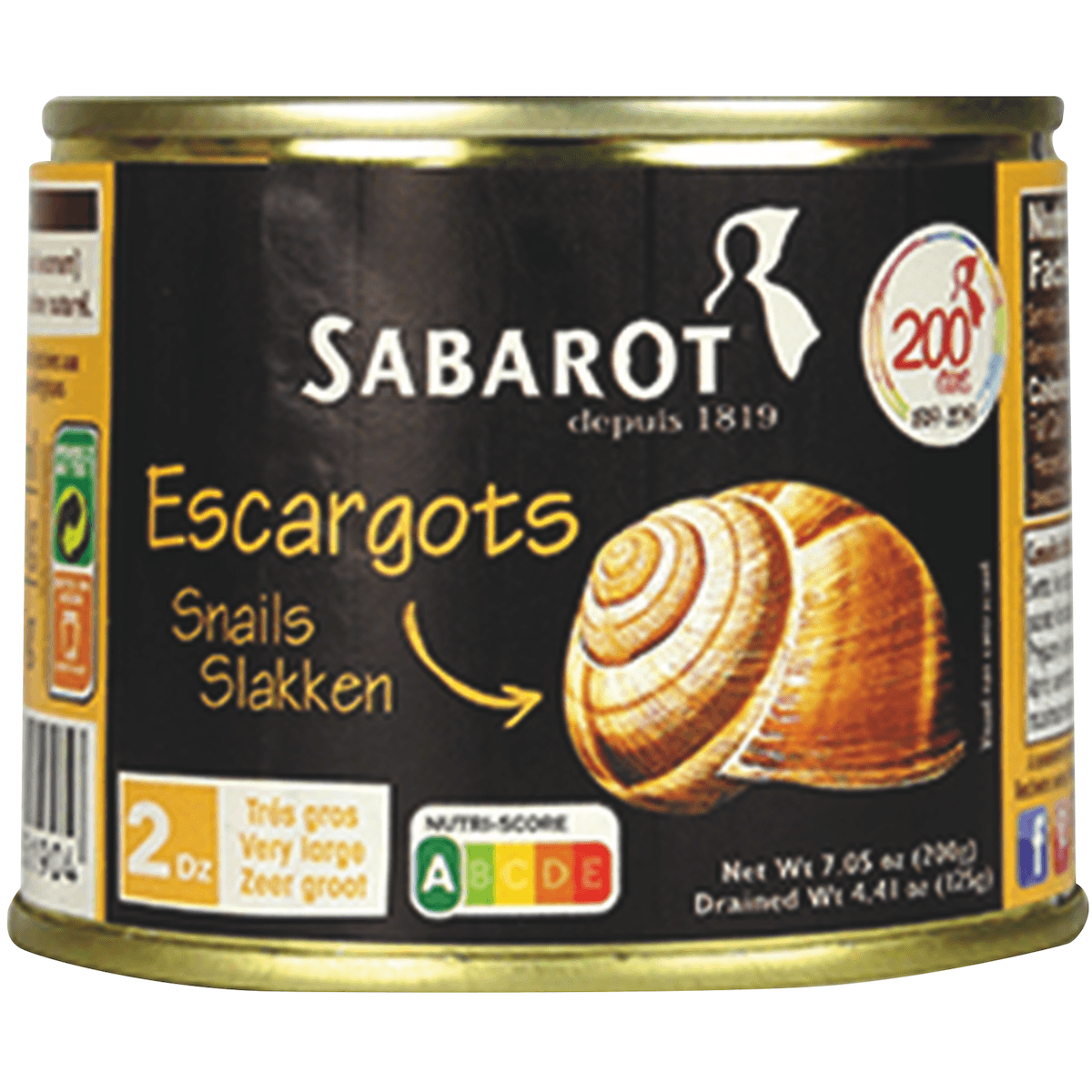 ESCARGOTS HELIX LUCORUM EXTRA GROS-BOITE 1/4