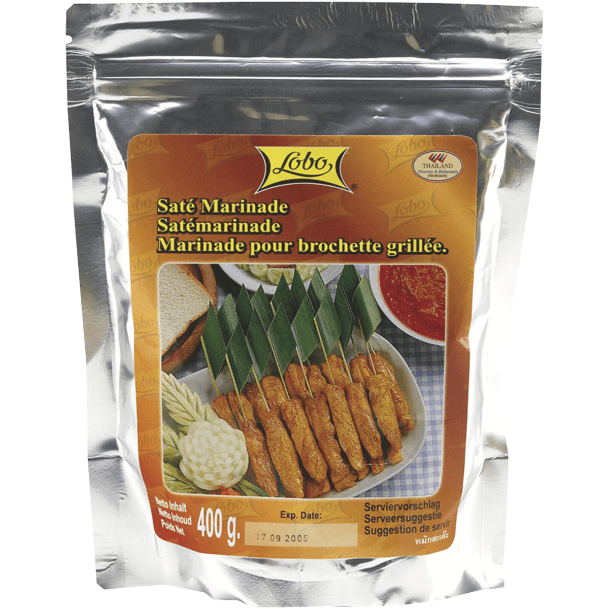 PATES D EPICE MARINADE SATE - 400G