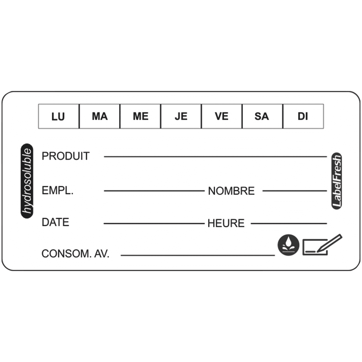LABELFRESH PRO+ - 250 LABELS - BIODEGRADABLE -30X60MM