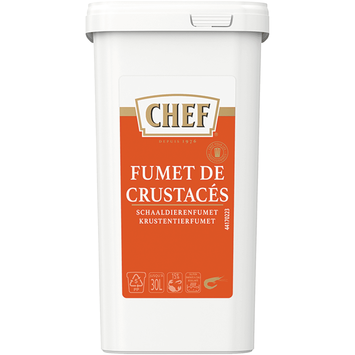 FUMET DE CRUSTACES - BOITE 900G POUR 15L A 30L
