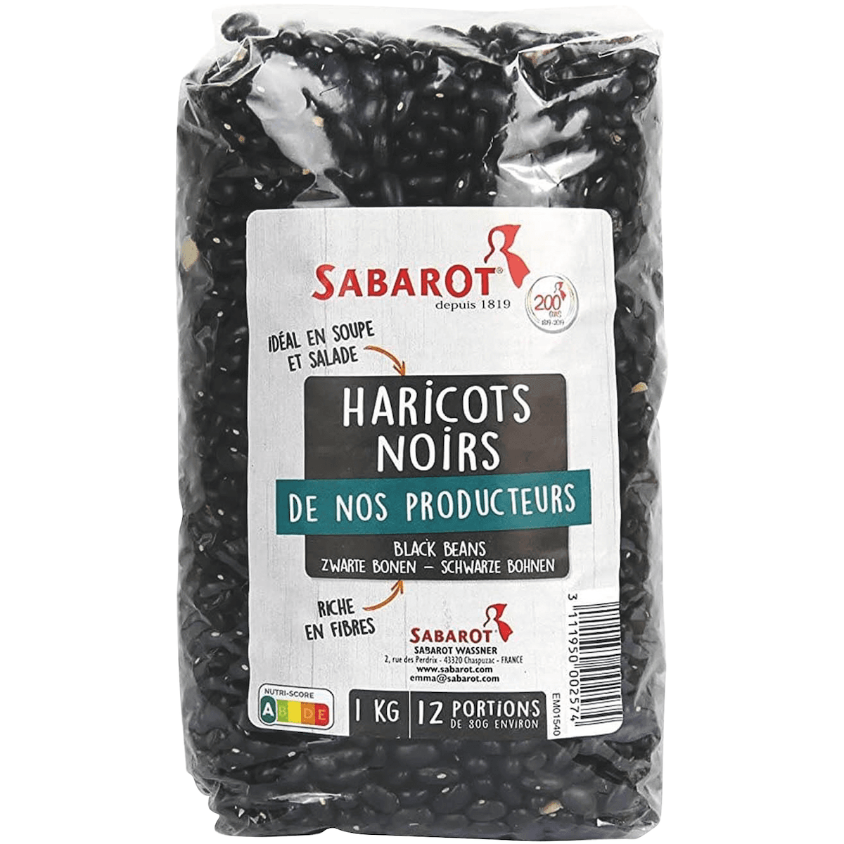 HARICOTS NOIRS - 1KG